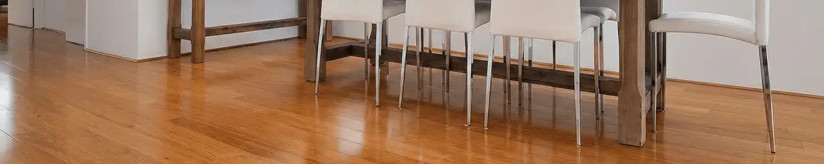 Professionally installed and refinished bamboo flooring in a residential home, showcasing smooth finish and natural wood tones in Marietta, GA