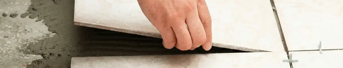 Professional installing ceramic tile floors in Marietta, GA