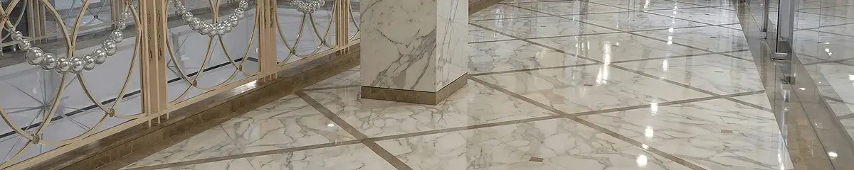 Beautiful marble floor professionally installed in Marietta, GA
